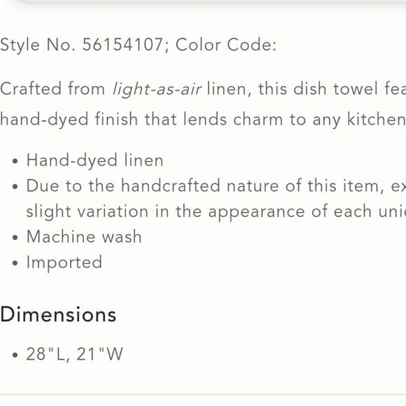 Anthropologie Marigold Linen Dish Towel - Sunrise - Picture 3 of 9